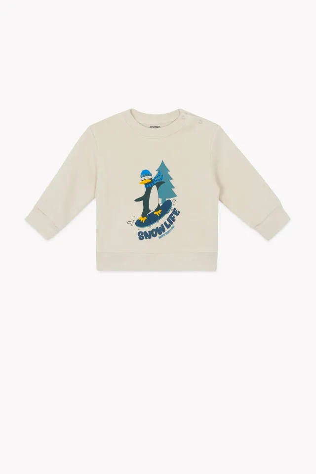 Bonton Smily Snow Life sweatshirt bomuld pingvin