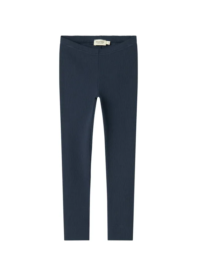 MarMar Leg leggings Pilot Navy rib økologisk