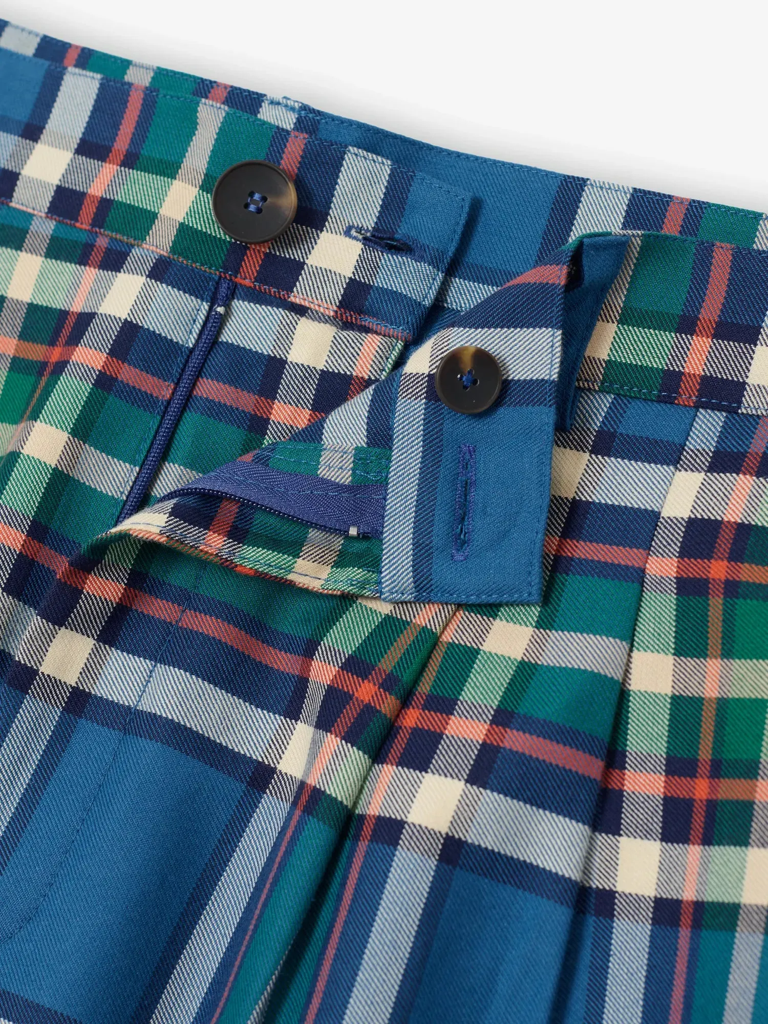 Bobo Choses All About Monsters Tartan bukser blå økologisk