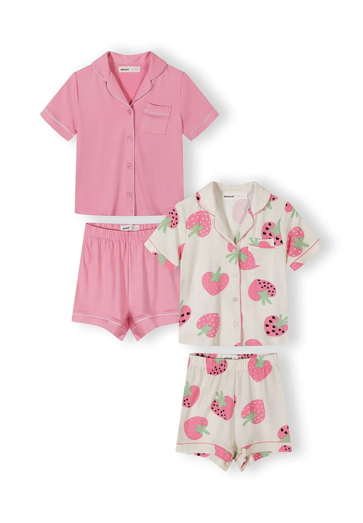 Minoti 44907 pyjamas 2-pak 104 kort bomuld