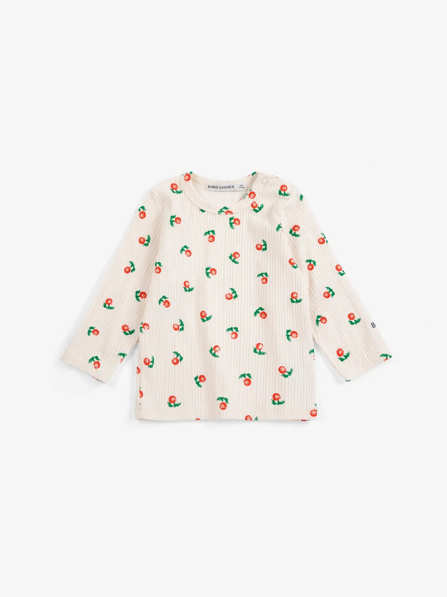 Bobo Choses Stamp Bloom T-shirt Offwhite baby bomuld