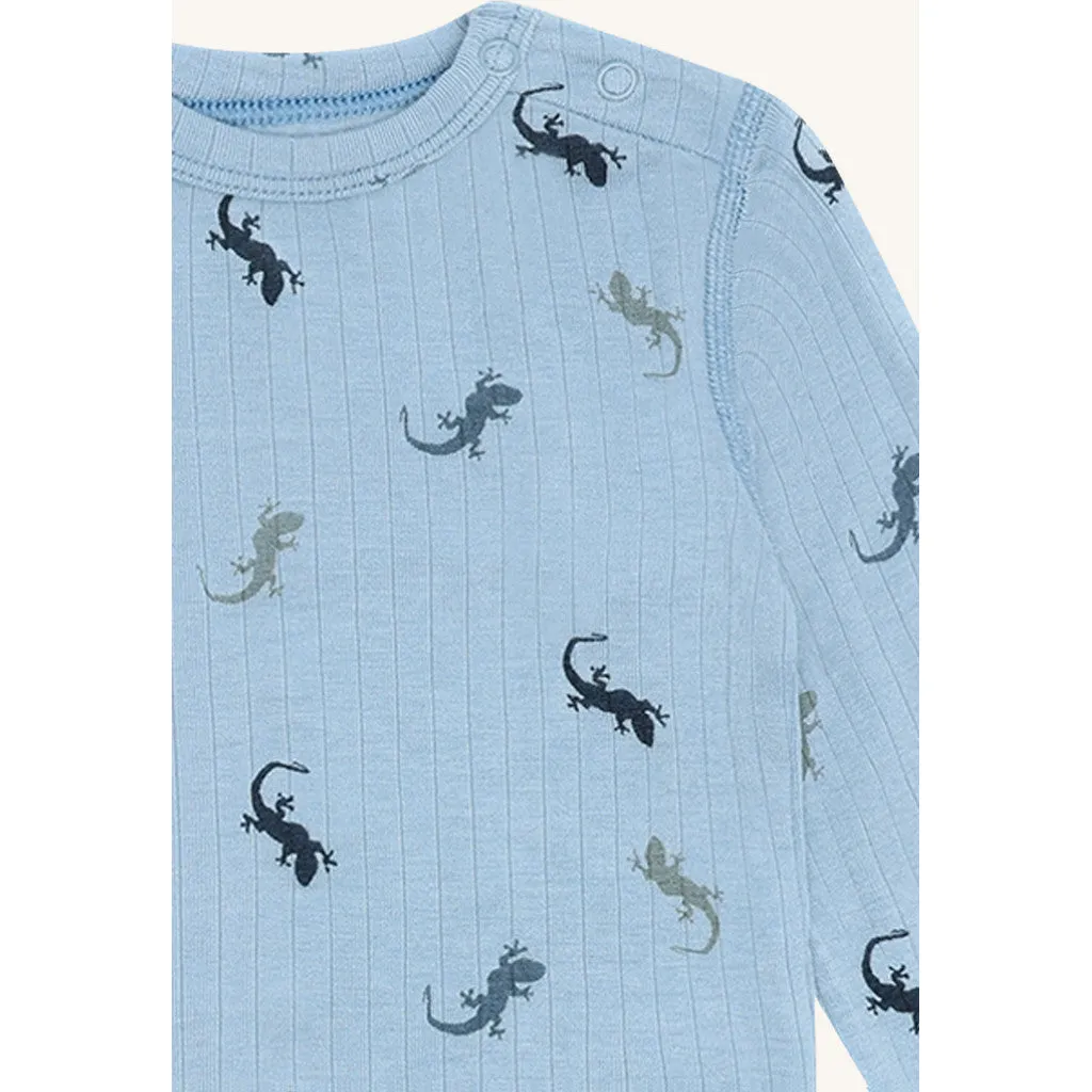 Hust & Claire HCBuller Lizards body Light Blue langærmet