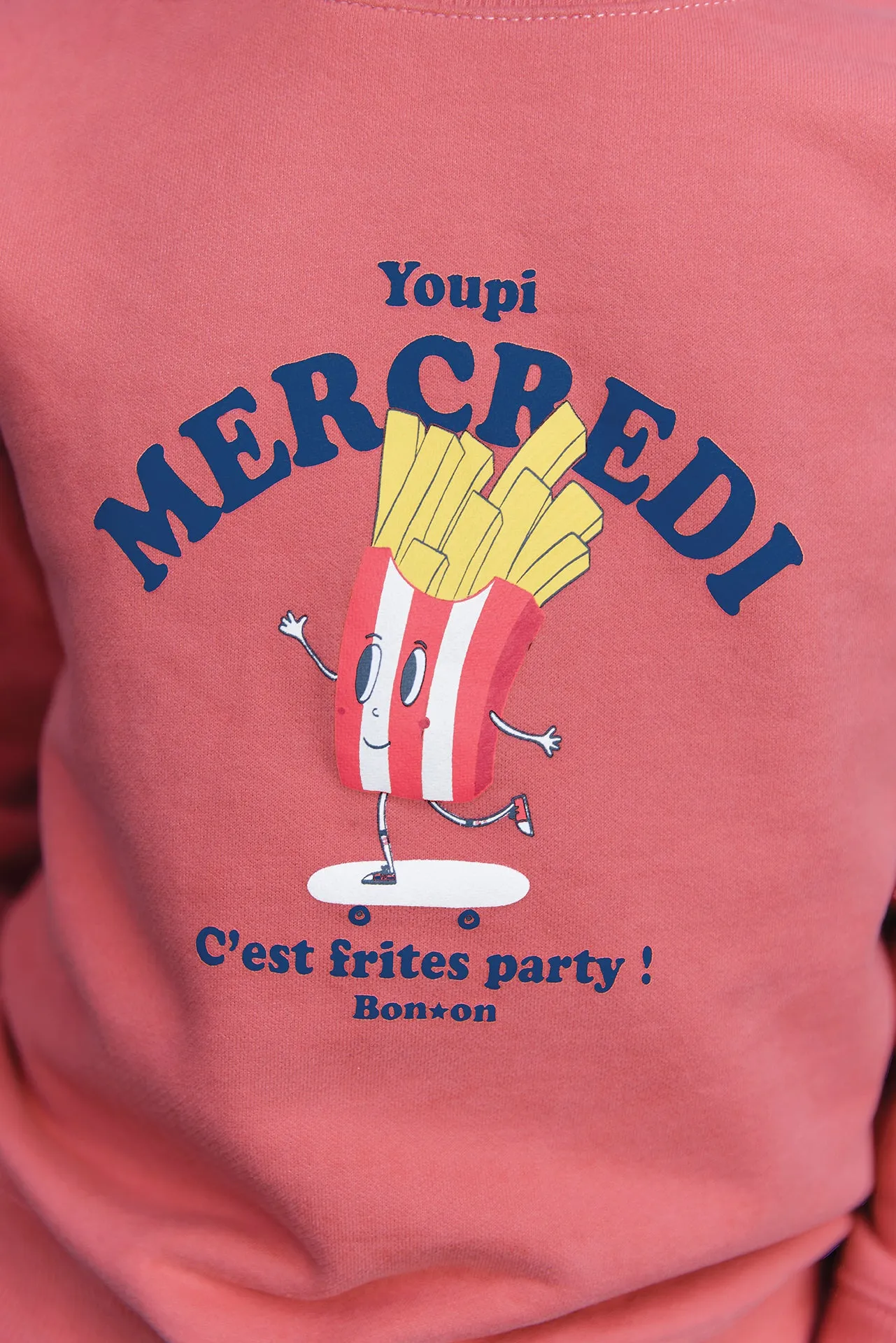 Bonton Smile Mercredi sweatshirt rosa Pinkyee bomuld