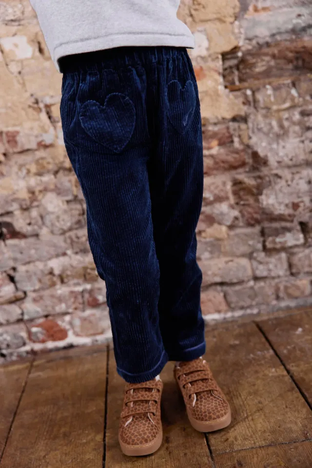 Bonton Duck King Blue fløjlsbukser blå