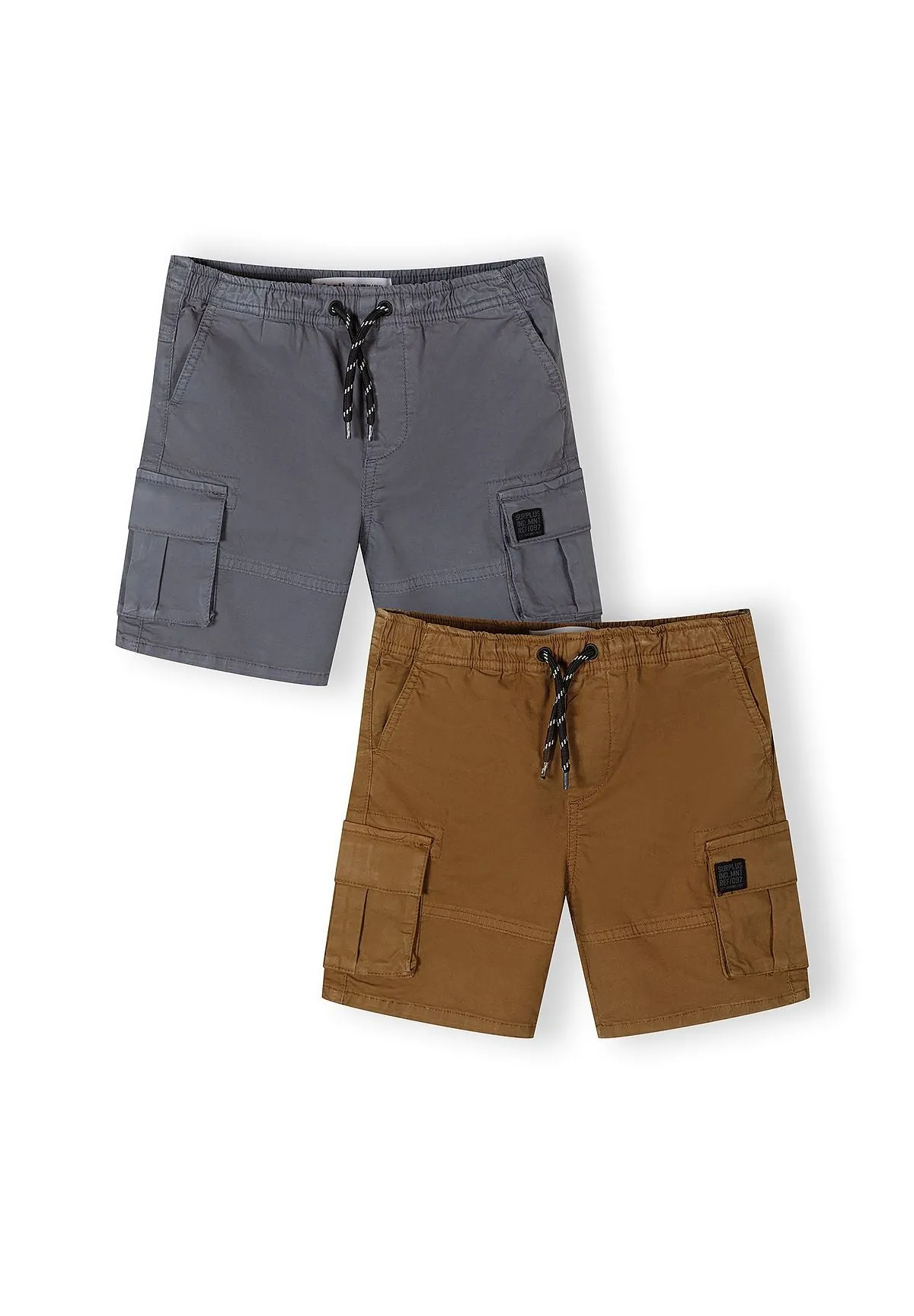 Minoti 44933 cargo shorts camel 2-pak til drenge