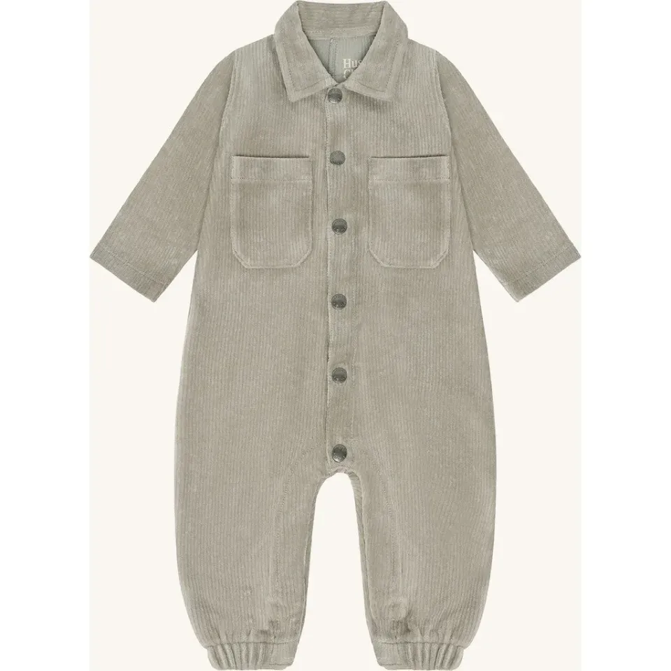 Hust & Claire Mars velourdragt Forest Fog bomuld