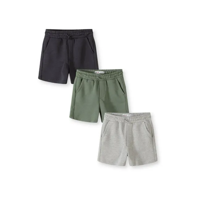Minoti 44772 shorts til drenge 3-pak grå strik