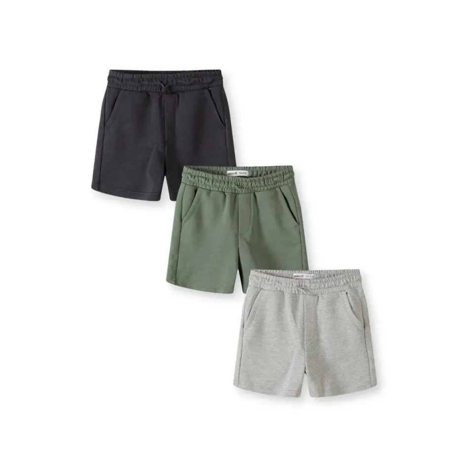 Minoti 44772 shorts til drenge 3-pak grå strik