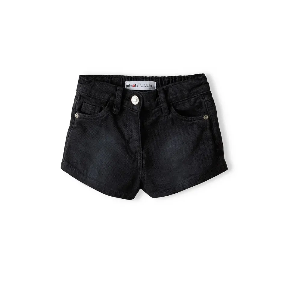 Minoti 38827 denimshorts til piger sort acid