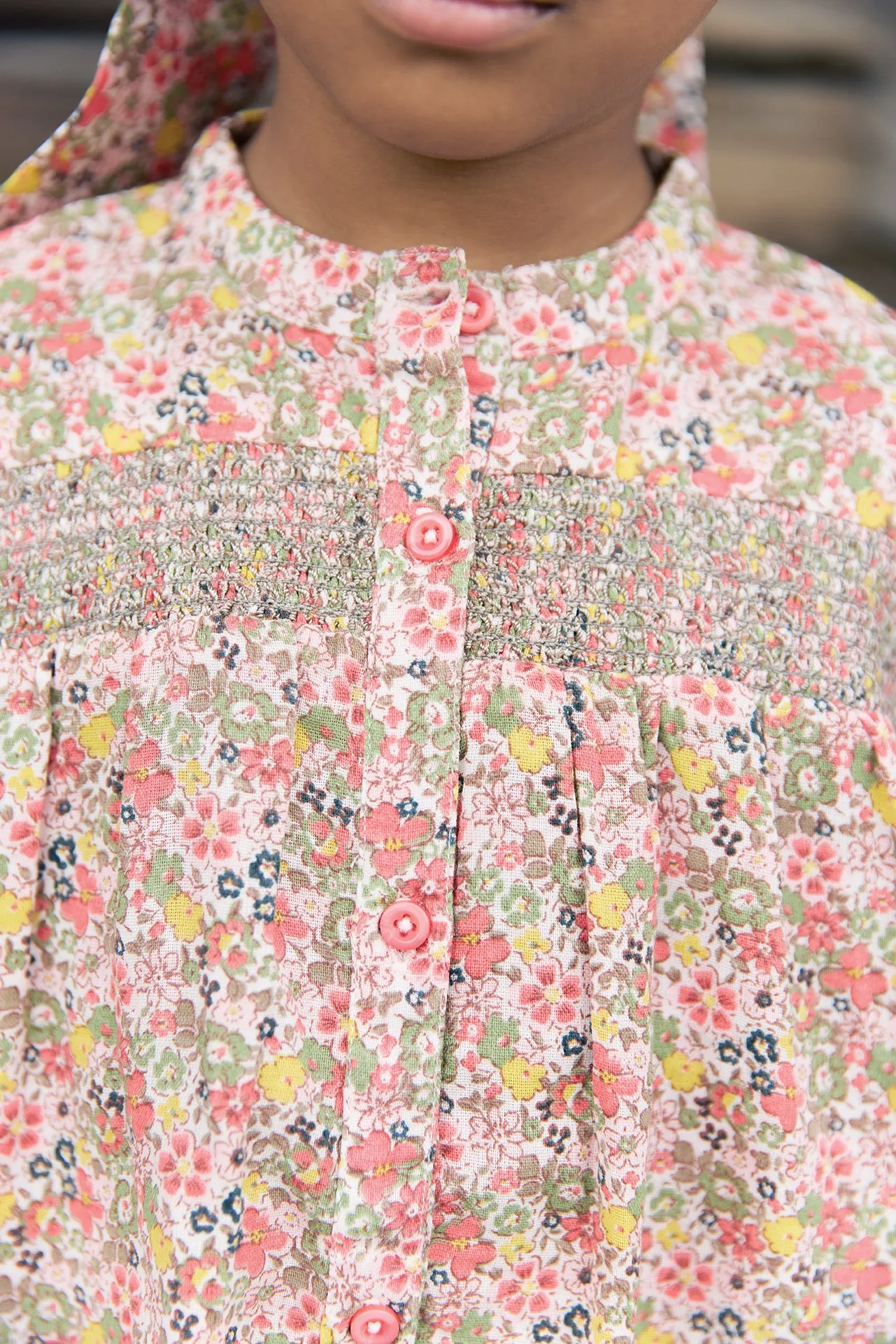 Bonton Mona skjorte blomstret gaze Meadow 2A