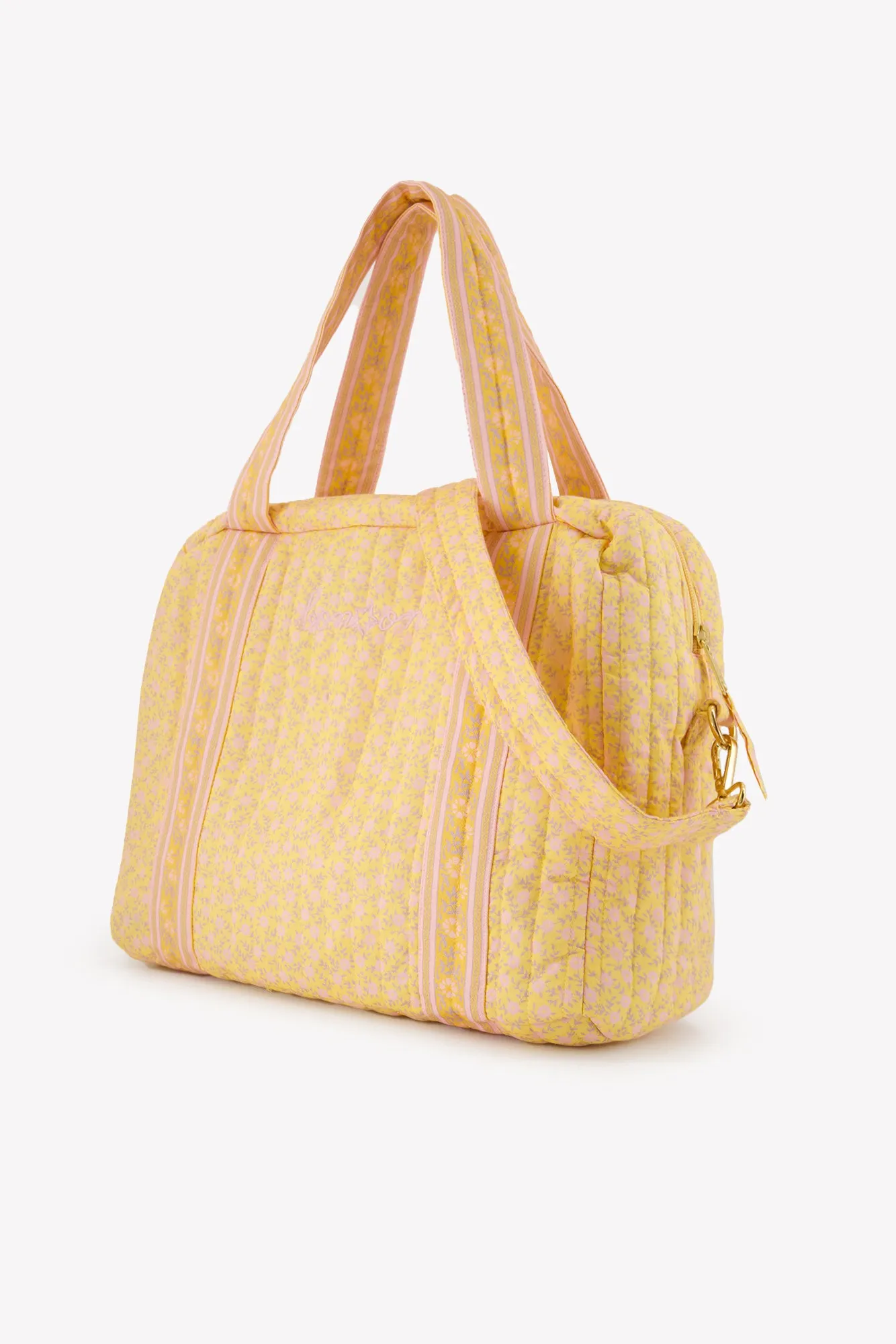 Bonton Vega pusletaske Foulfleur gul bomuld