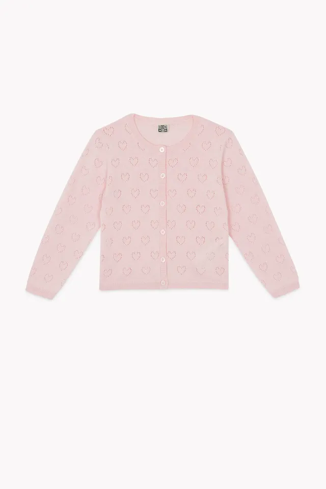 Bonton Lilou Coeur cardigan rosa blossom