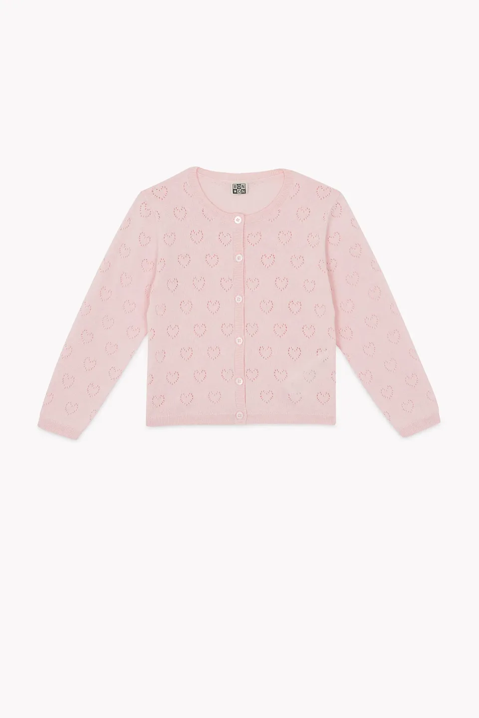 Bonton Lilou Coeur cardigan rosa blossom