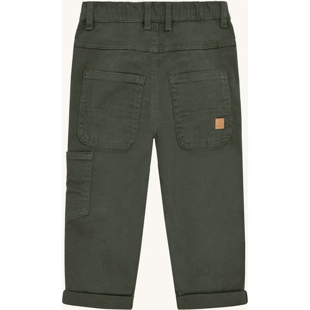 Hust & Claire HCJames Peached Canvas bukser Deep Ivy bomuld