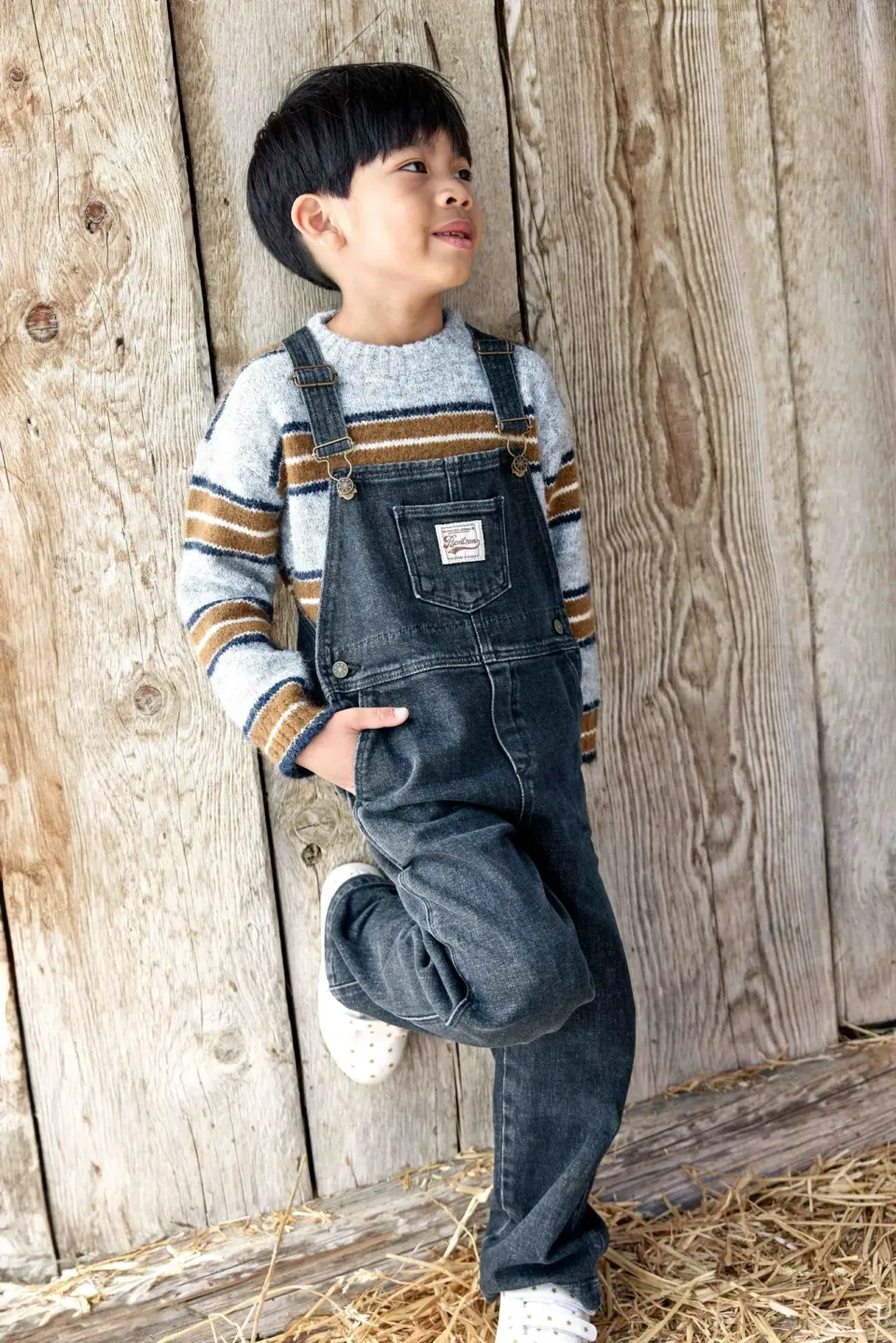 Bonton Milton Stripes pullover gråmeleret 2A