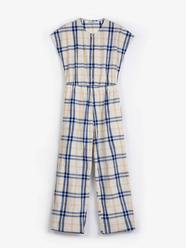 Bobo Choses Fun Tartan jumpsuit buksedragt M terner