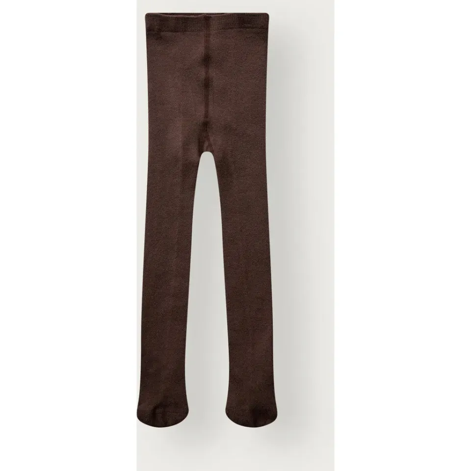 Hust & Claire Foxie Wool strømpebukser Chocolate uld