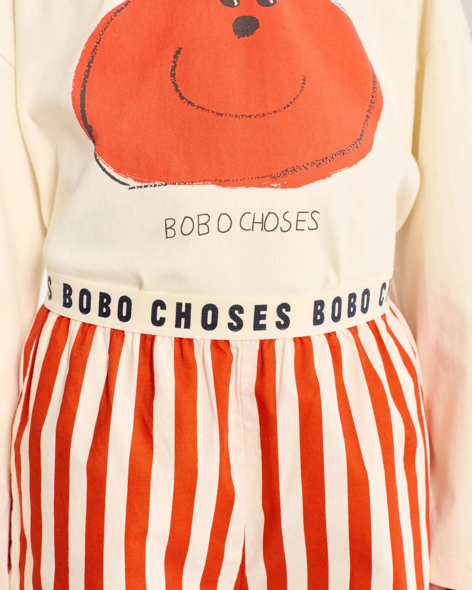 Bobo Choses Weirdly Happy nattøjssæt rød 1-2 år øko
