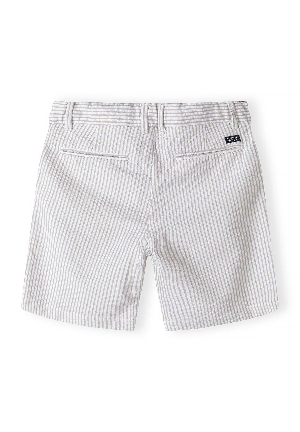 Minoti 44619 habitshorts dreng sand stribet bomuld