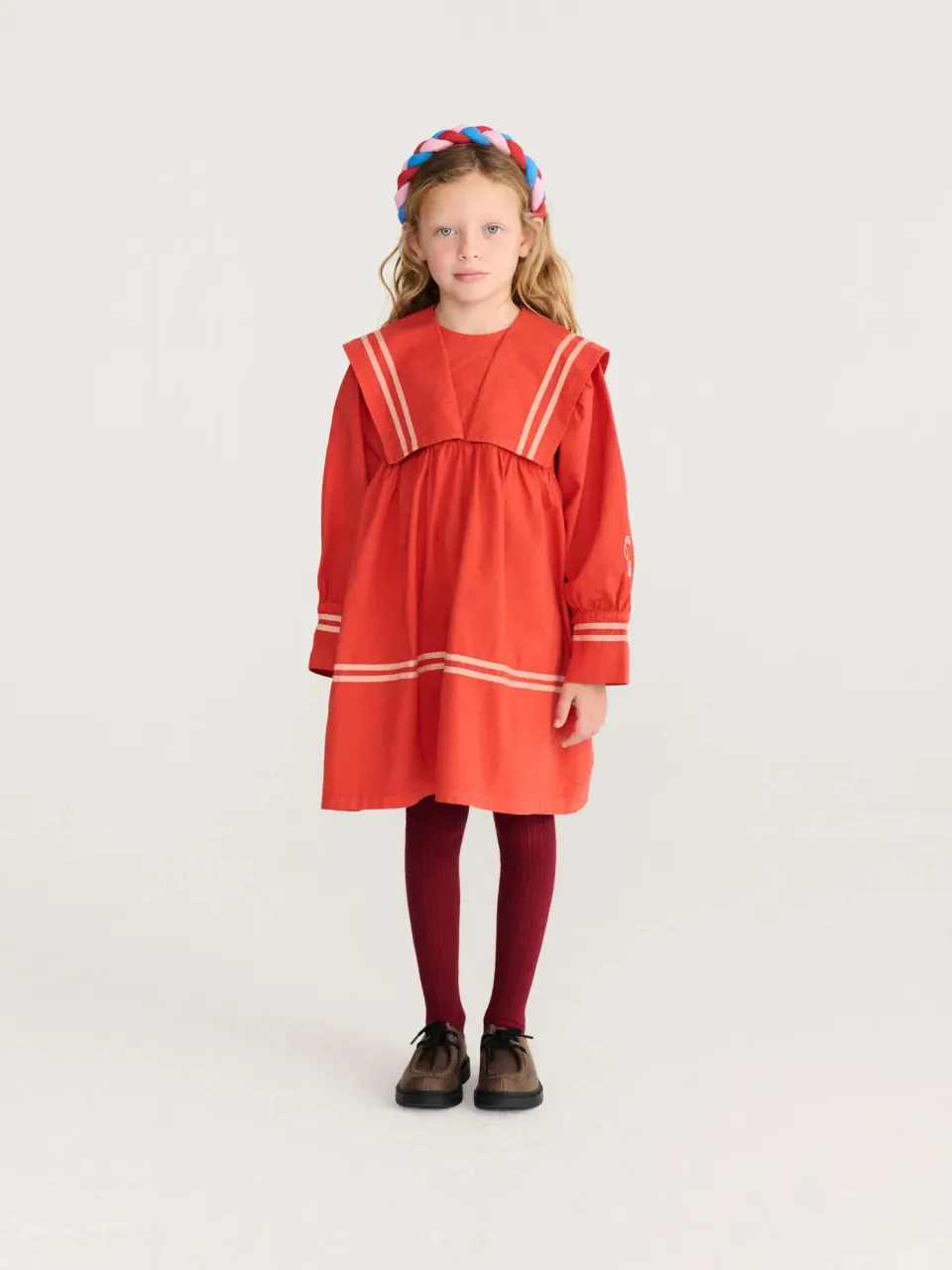 Bobo Choses Sailor kjole rød 2-3Y økologisk