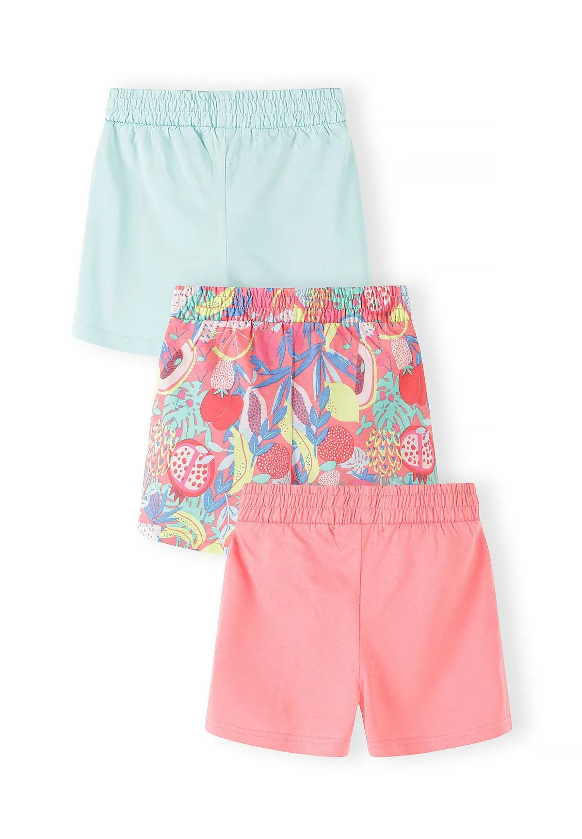 Minoti 44865 shorts 3-pak turkis koral piger