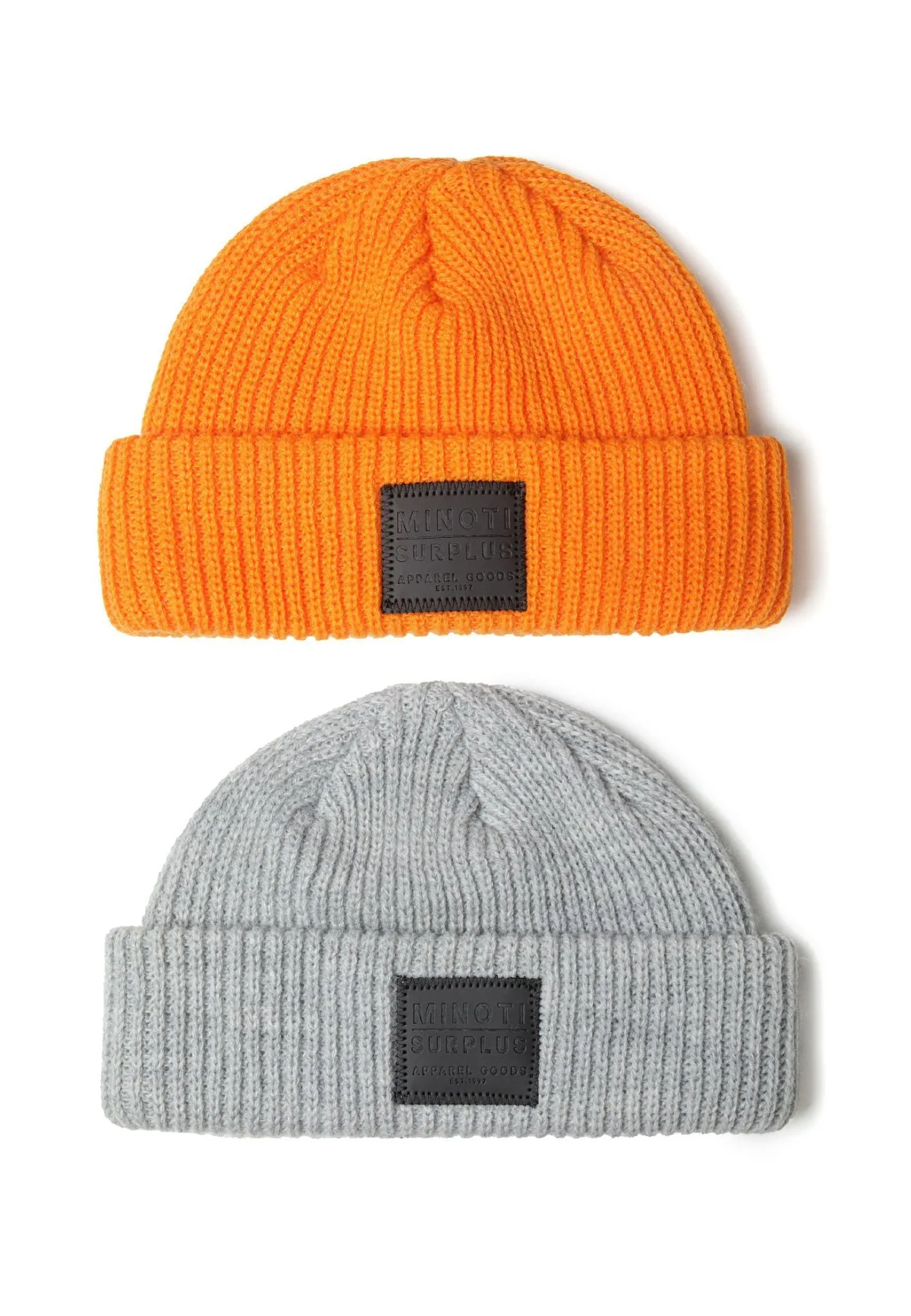 Minoti 41592 hue 2-pak orange grå ribstrik