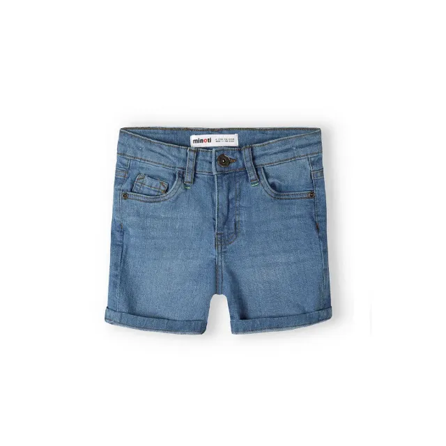 Minoti 38493 denimshorts til drenge blå stretch