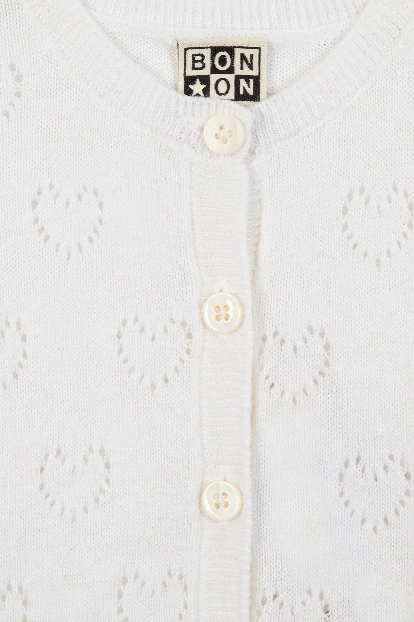 Bonton Lilet Coeur cardigan 2 år ecru uld