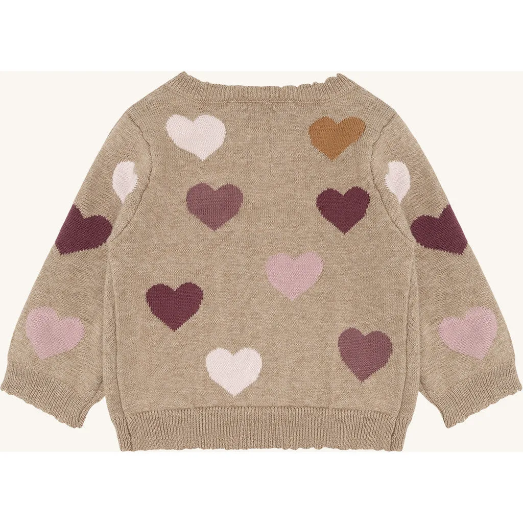 Hust & Claire Cilja Lovely cardigan Biscuit økologisk