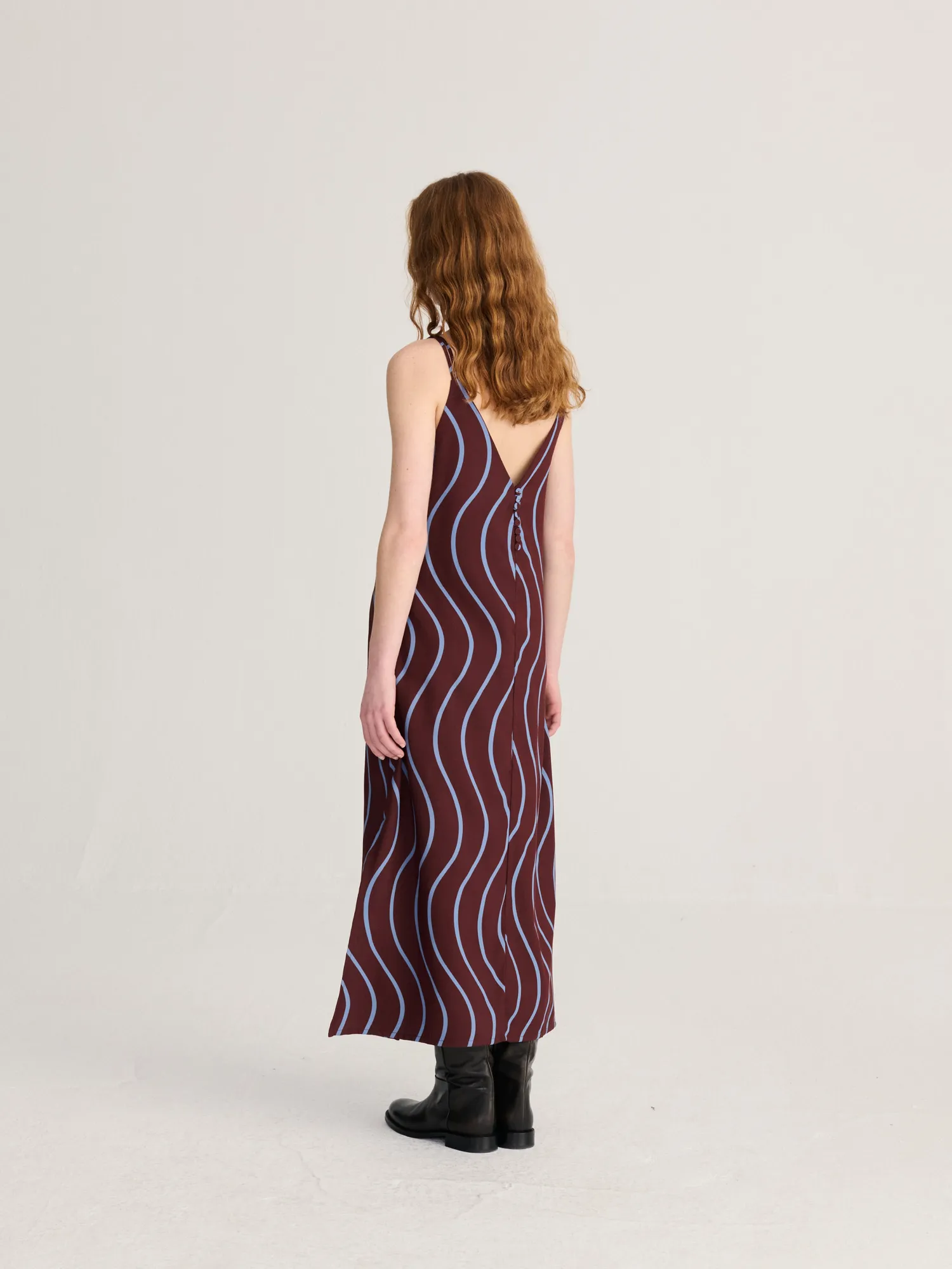 Bobo Choses Psicodelic Stripes fluid kjole bordeaux