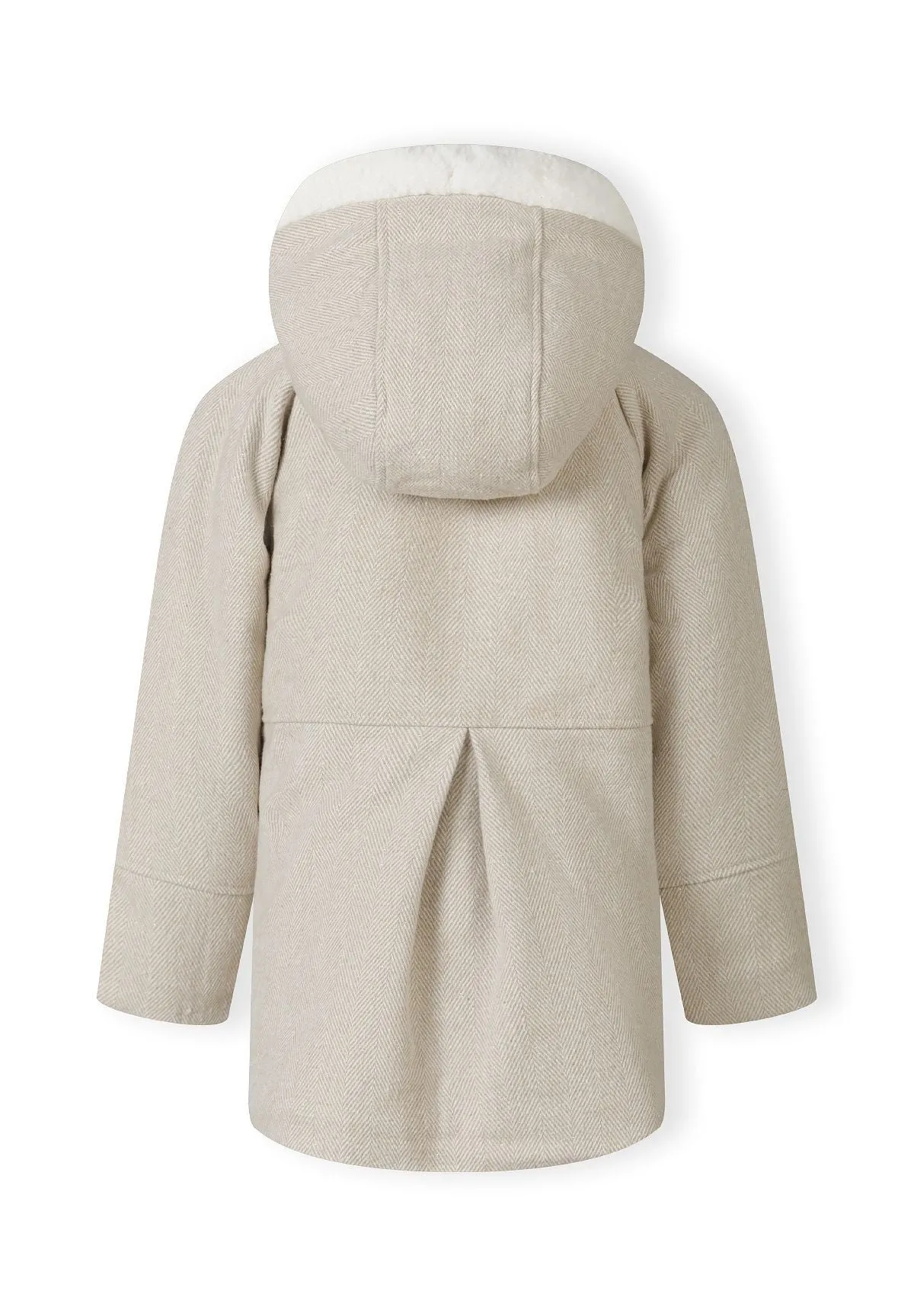 Minoti 41155 dufflecoat sandbeige med hætte til piger