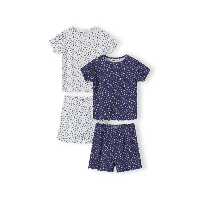 Minoti 44901 pyjamas til piger 2-pak bomuld rib