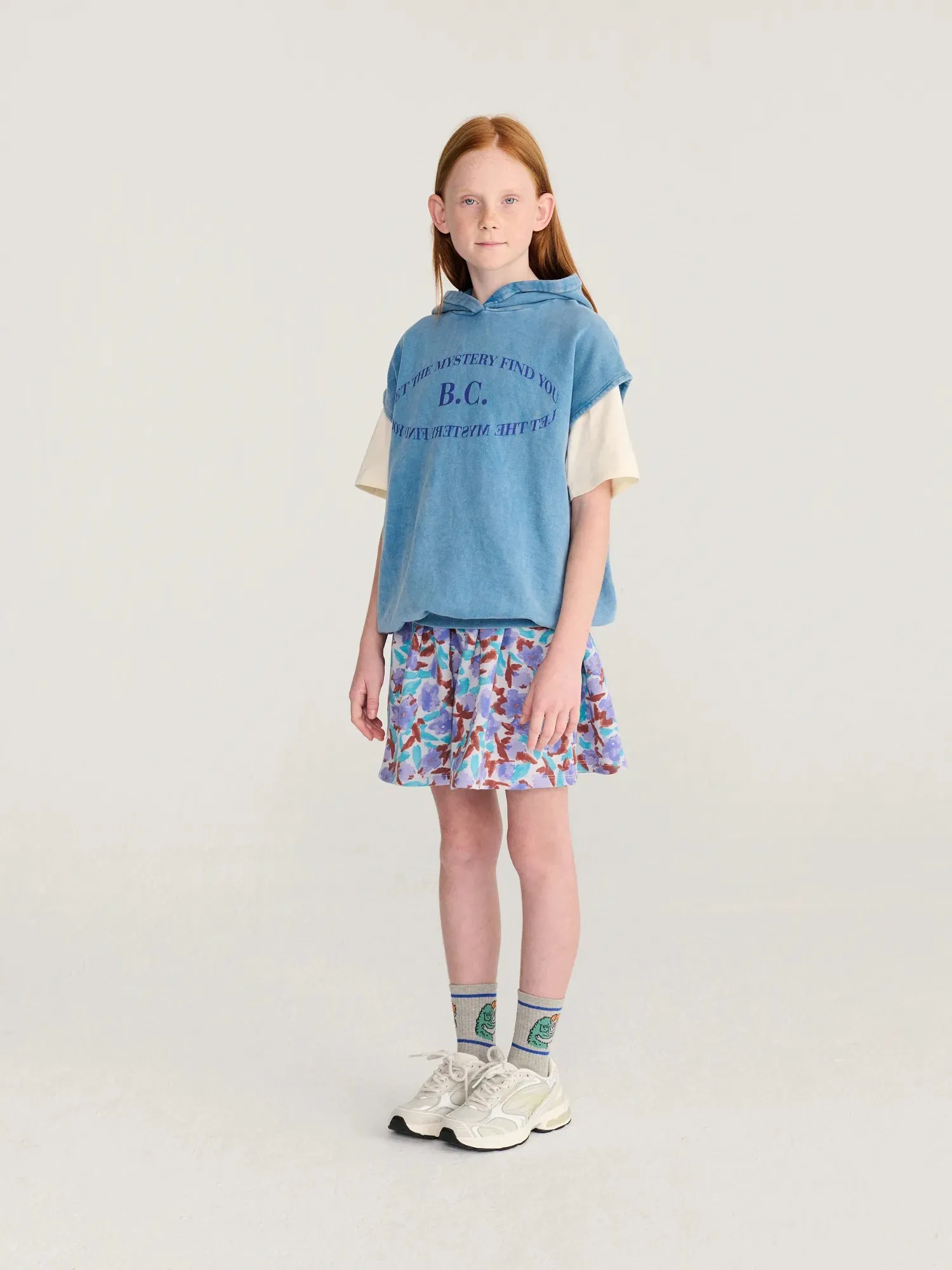 Bobo Choses Watercolor fleece nederdel lavender økologisk