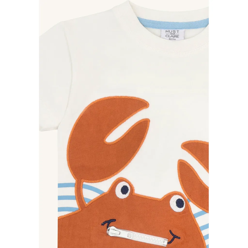 Hust & Claire Anton Crab t-shirt Ivory bomuld