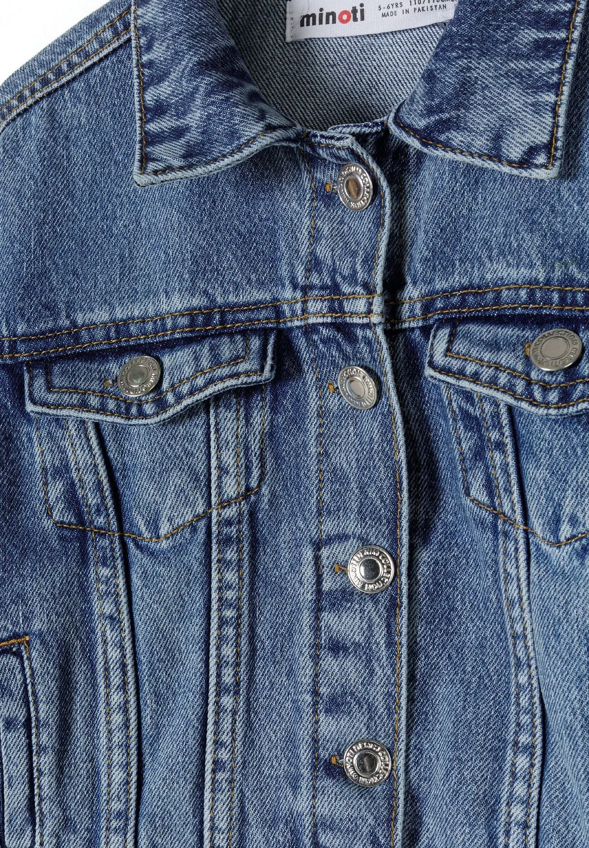 Minoti 42709 denimjakke blå oversized piger