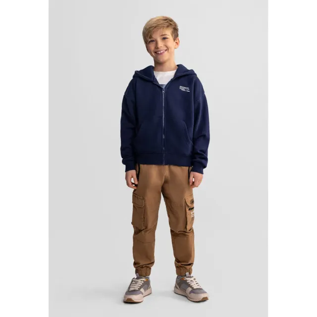 Minoti 44808 zip hoodie lilla marine 2-pak