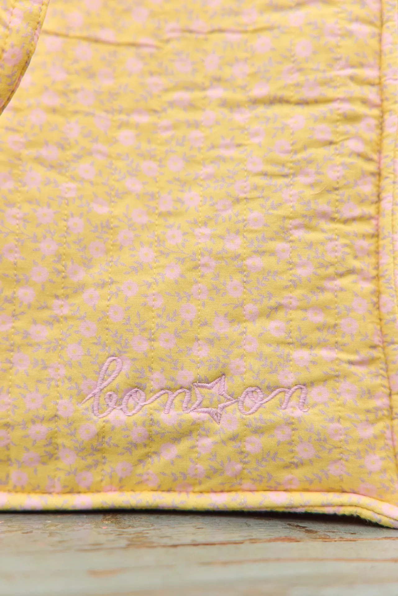 Bonton Mia Foulfleur mulepose gul bomuld