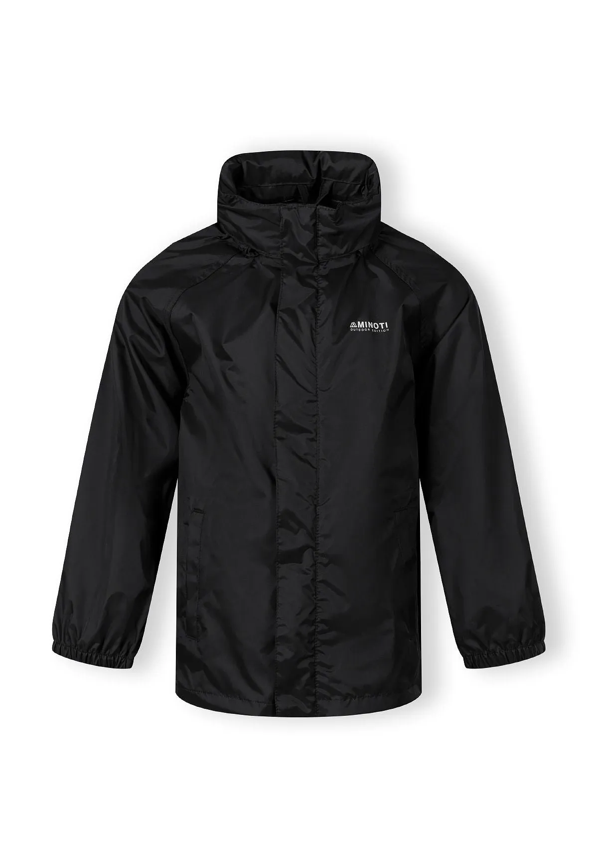 Minoti 43107 regnjakke til piger sort softshell