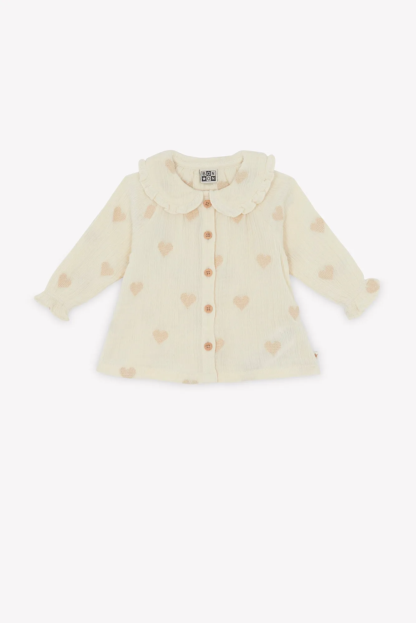 Bonton Figue Mouton bluse broderede hjerter