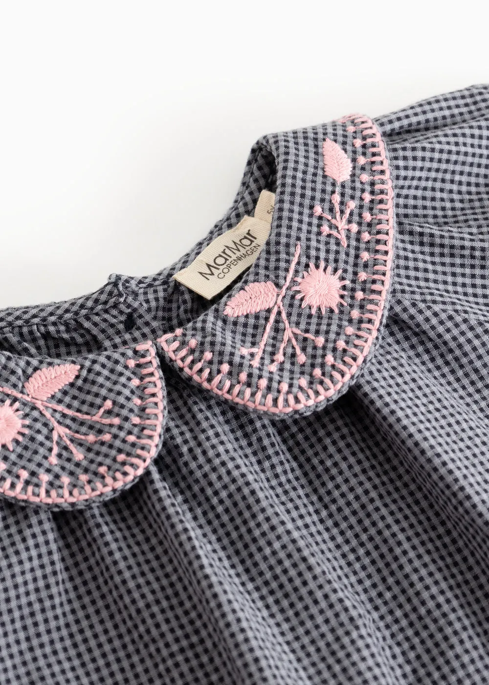 MarMar Tully bluse Pigeon Blue Check ternet
