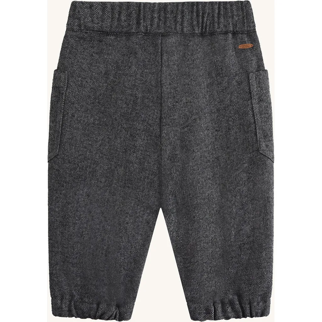 Hust & Claire Tue Herringbone Bukser Grey Blend