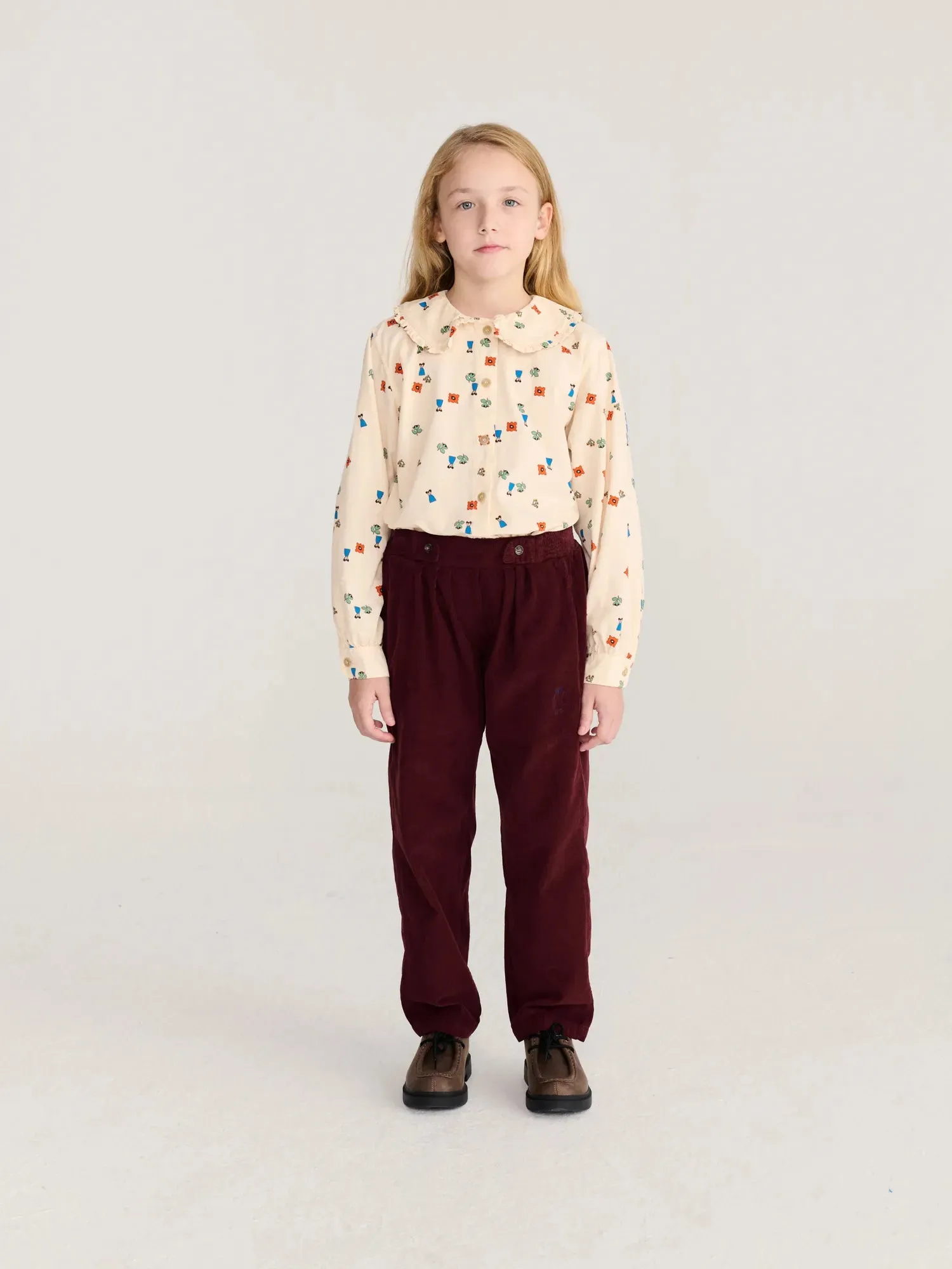 Bobo Choses Curious Owl bukser bordeaux 2-3Y økologisk