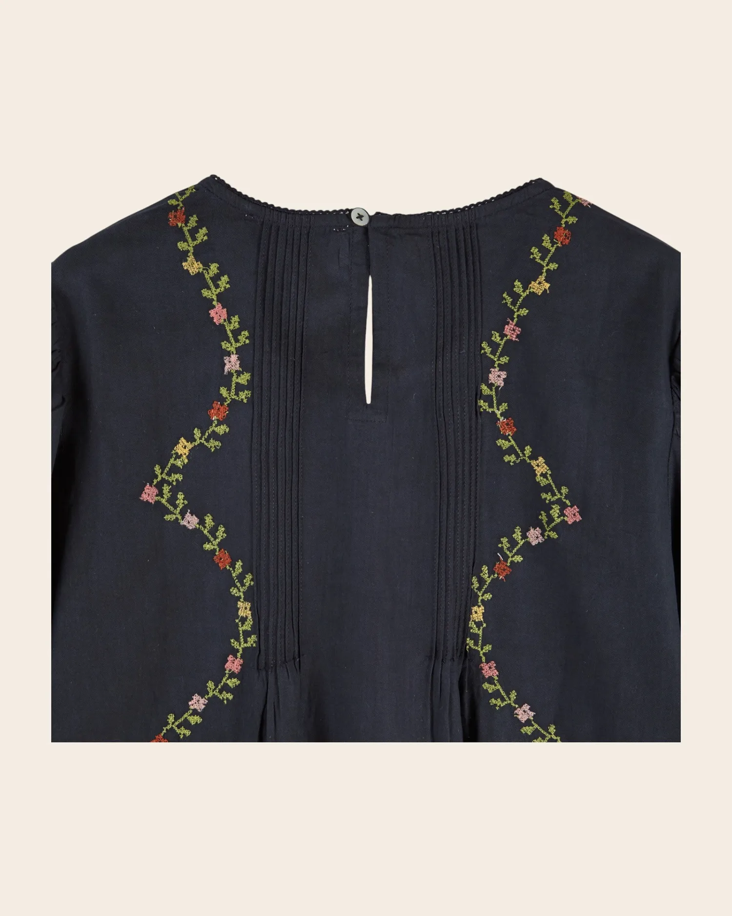 Emile et Ida Estelle bluse sort dame broderet
