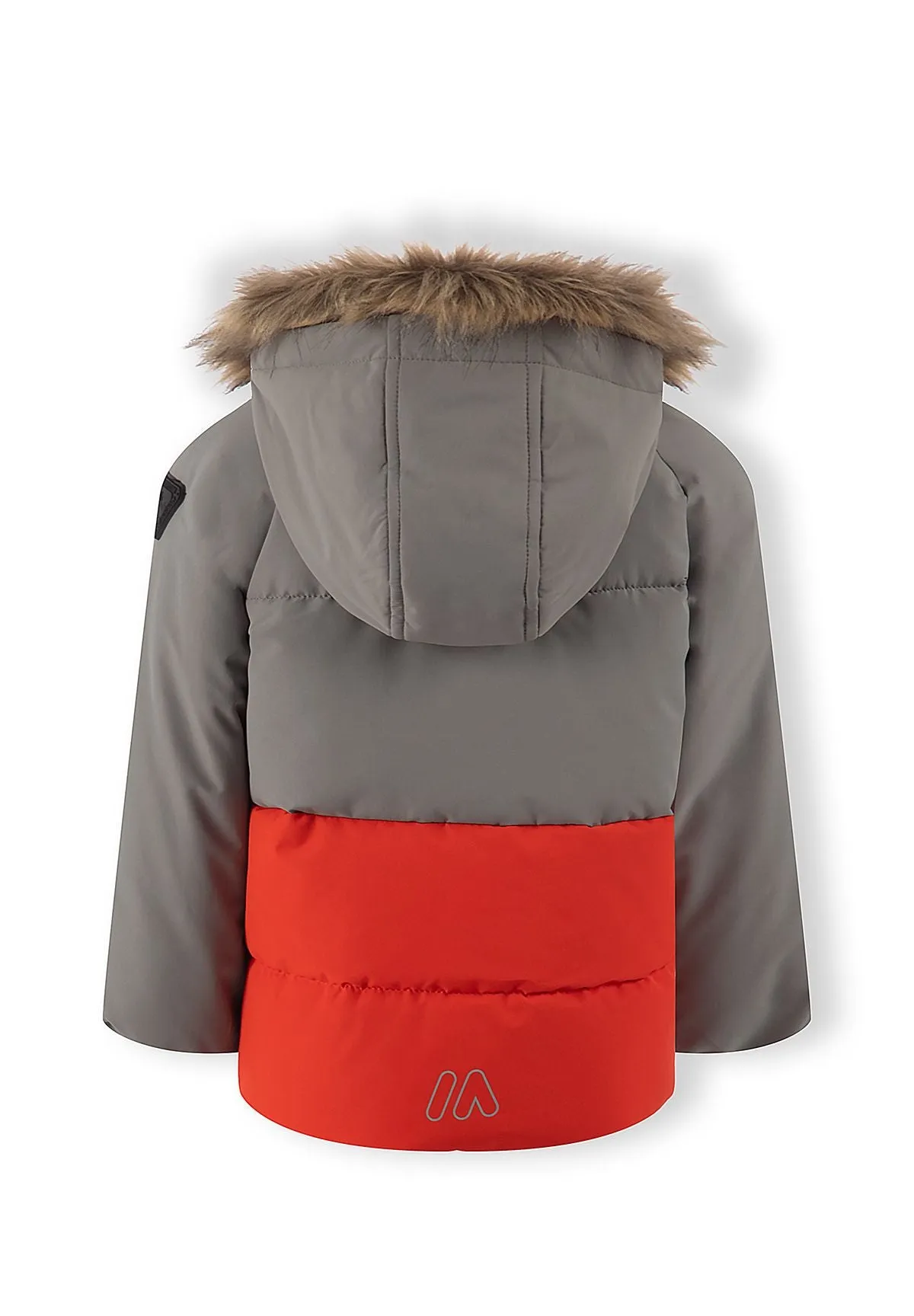 Minoti 45260 drengeparka rød ternet foer
