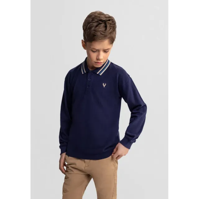Minoti 44286 polo 2-pak marine petrol drenge