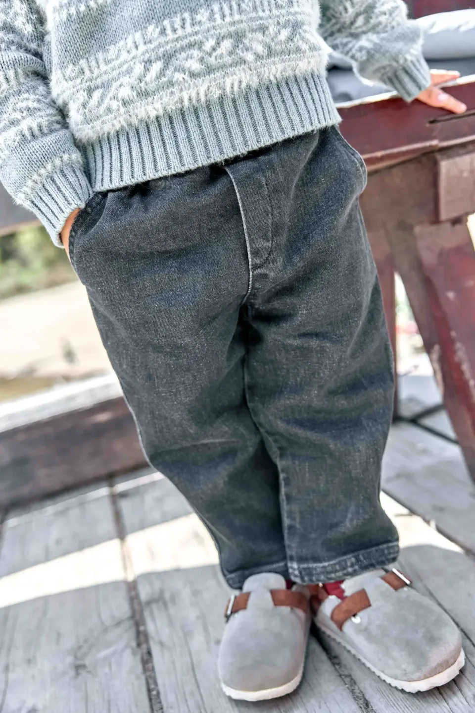 Bonton Lucky jeans grå denim 3 mdr-3 år