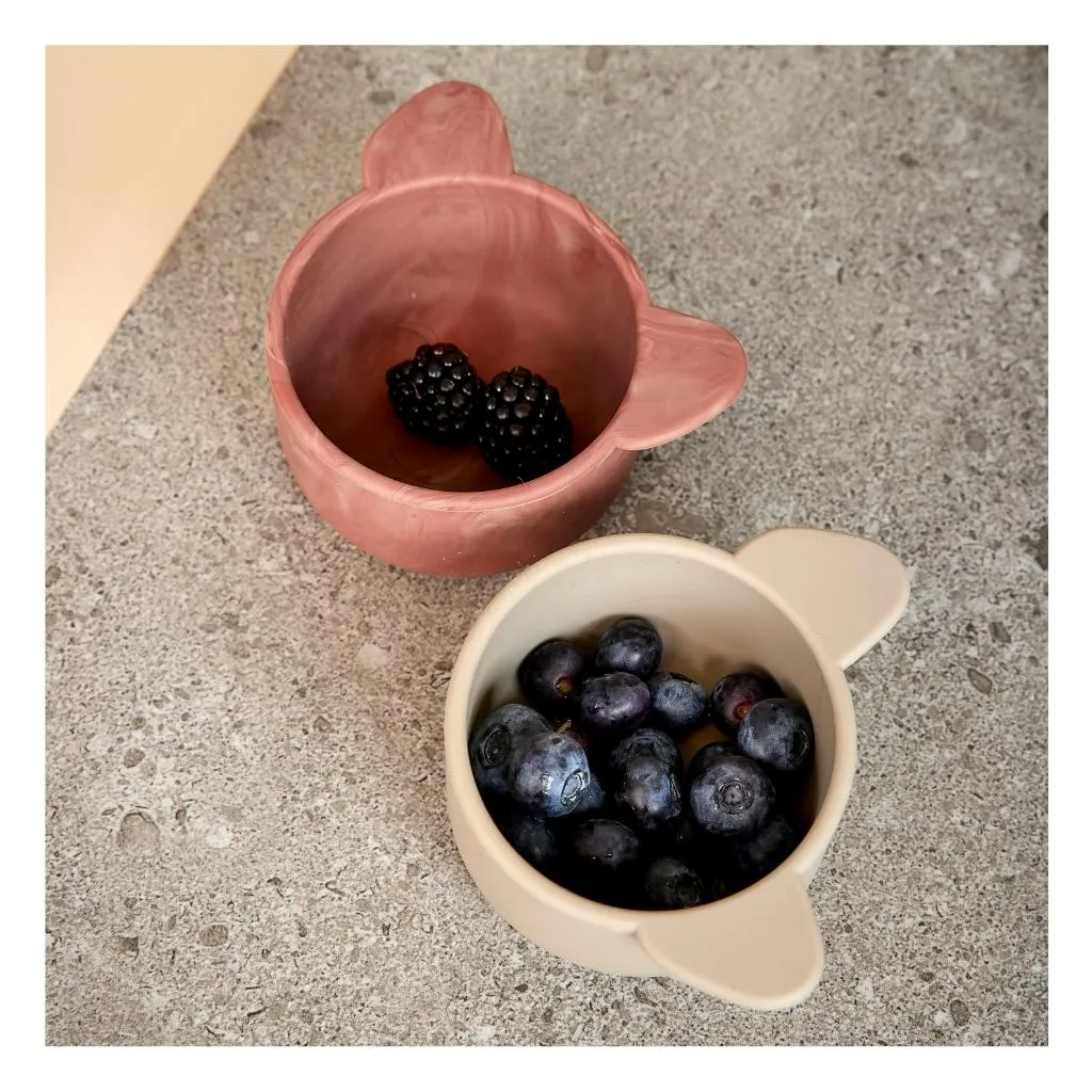 nuuroo Rosa snackskål Cobblestone silikone 2 stk