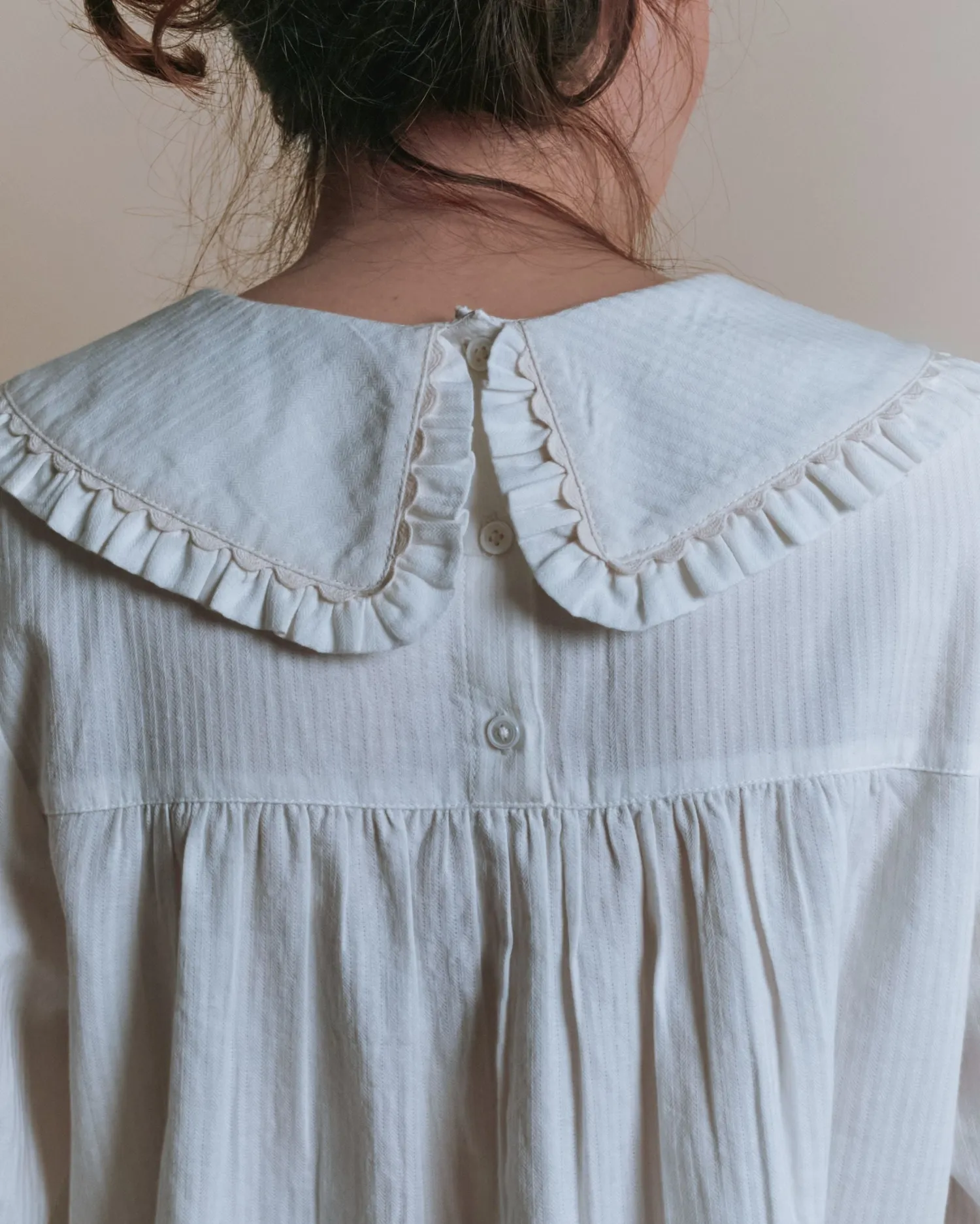 Emile et Ida Elena bluse ecru broderet