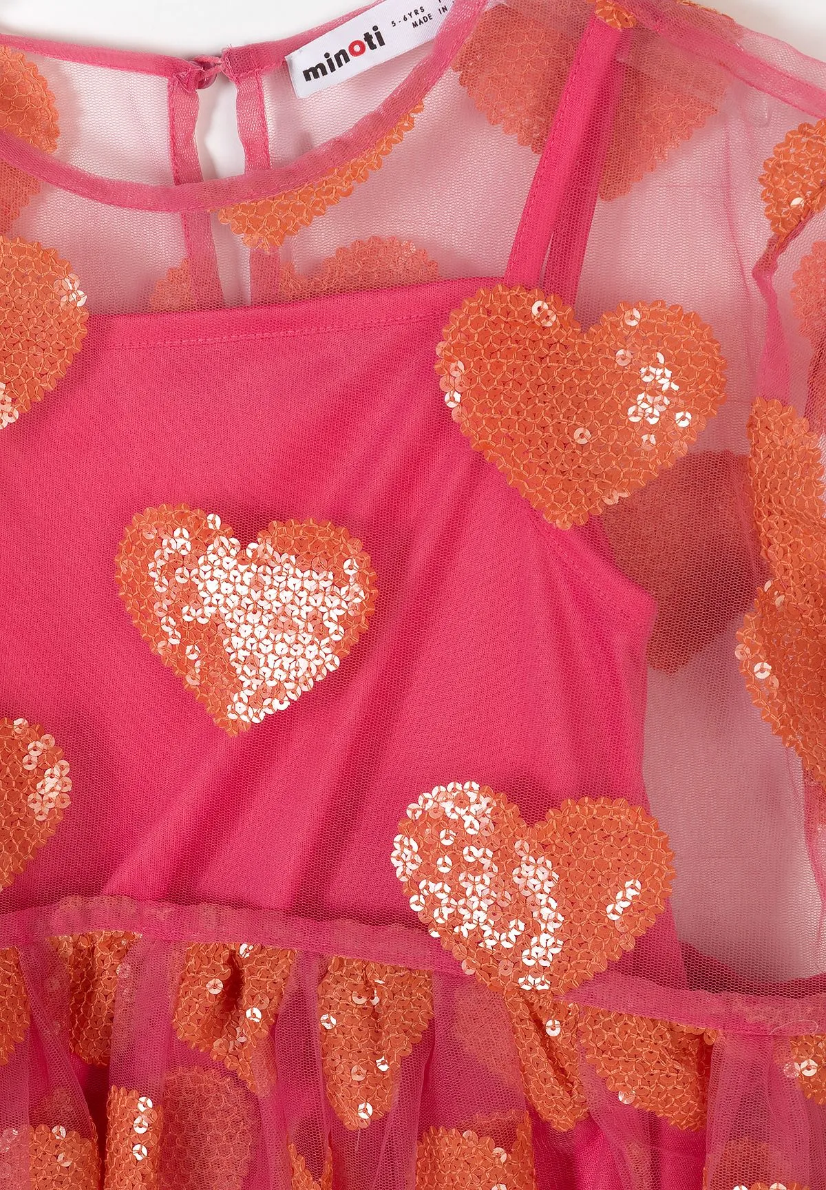 Minoti 44651 tylkjole pige rosa med hjerter