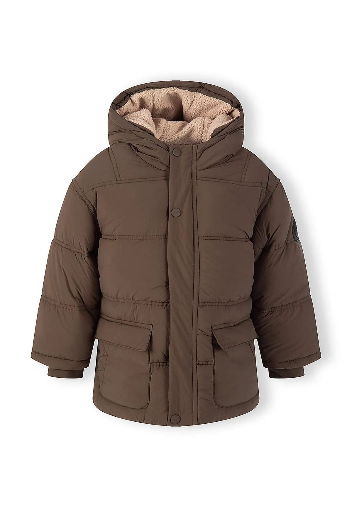 Minoti 45225 vinterfrakke brun teddyfoer